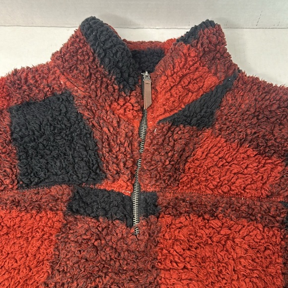 Elodie | Red & Black Pull Over Sweater 1/4 Zip | Size XS - Picture 3 of 12